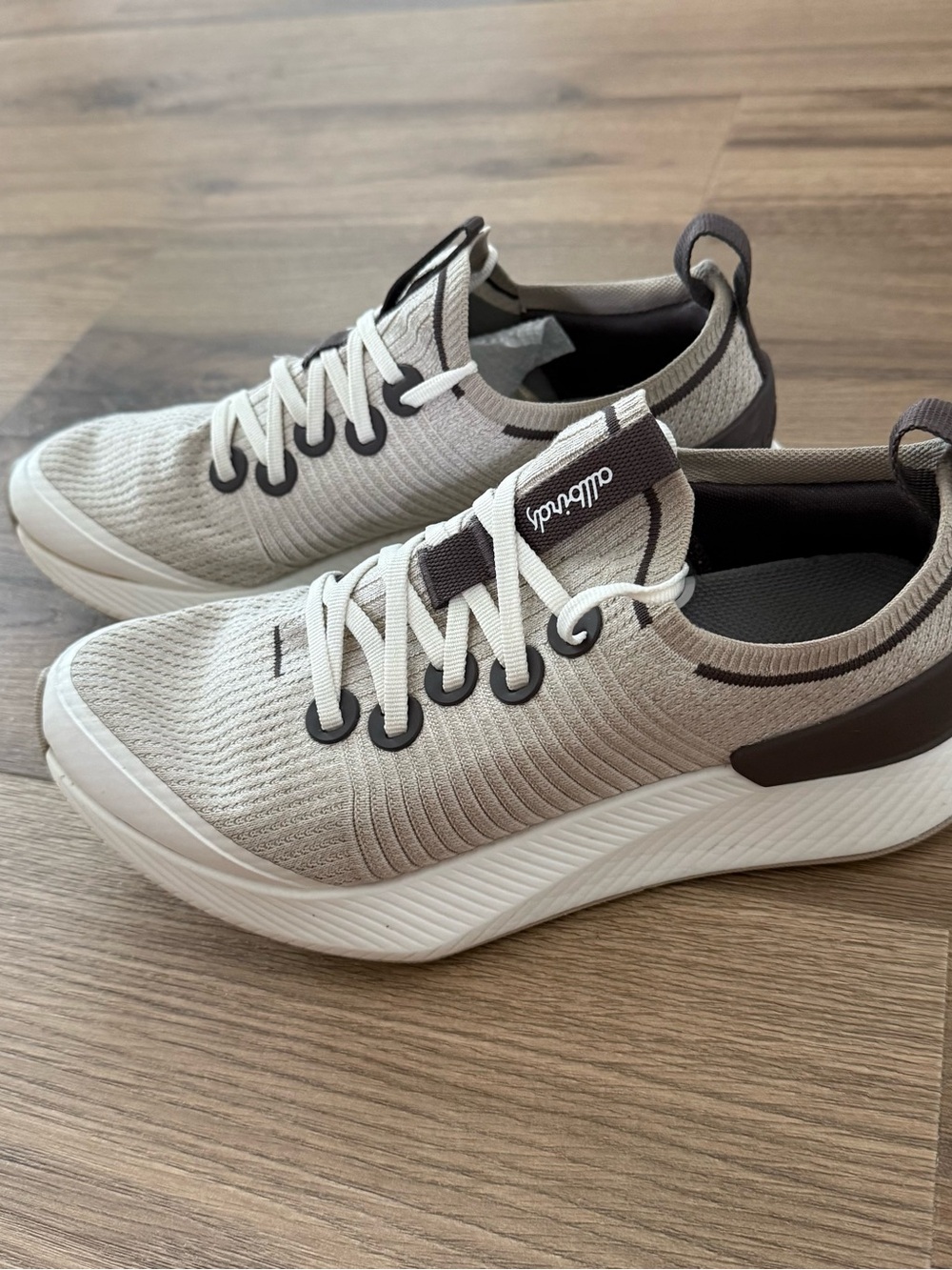 Allbirds Tree Glider Sneakers Womens Size 10 Natural White Beige Lace Up Neutral